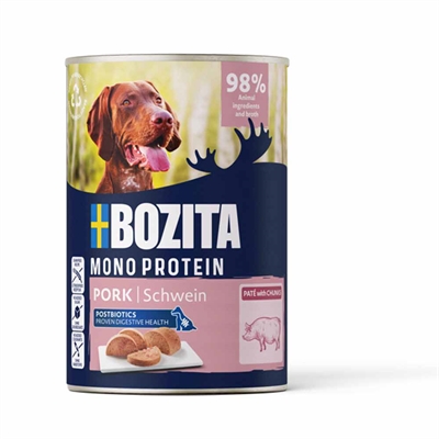 Bozita Hundepaté Mono Protein Kornfrit 98% 400g PORK